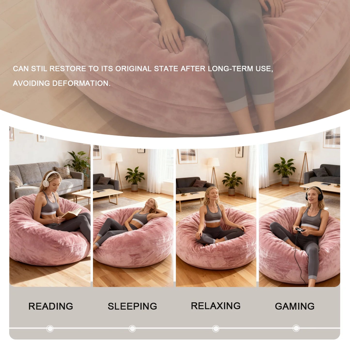 Memory Foam Bean Bag Chair For Superior Plush Comfort