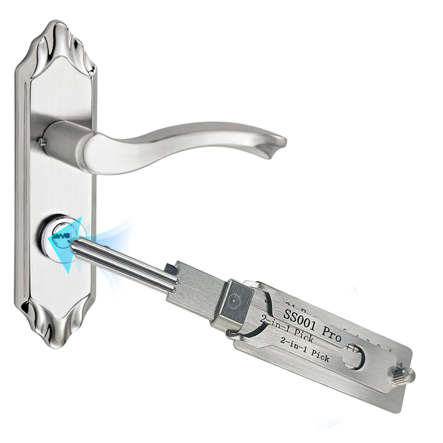 Stainless Steel Key Decoder Hook Tool Kit For Maintenance
