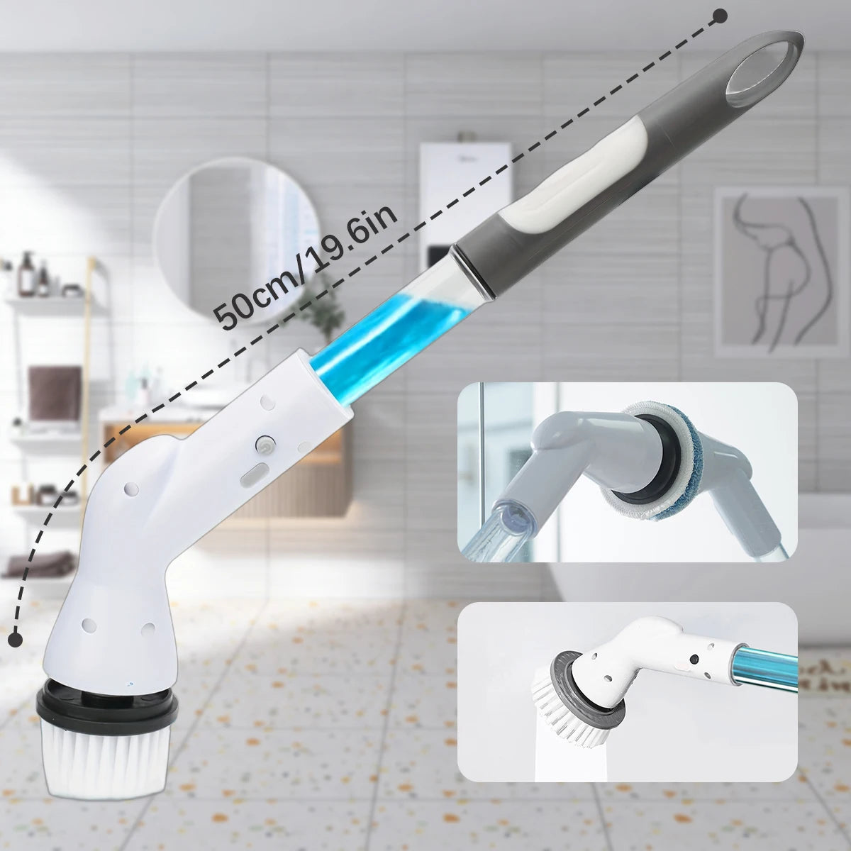 Cordless Spin Scrubber Rechargeable Multi Surface Cleaner Bathroom