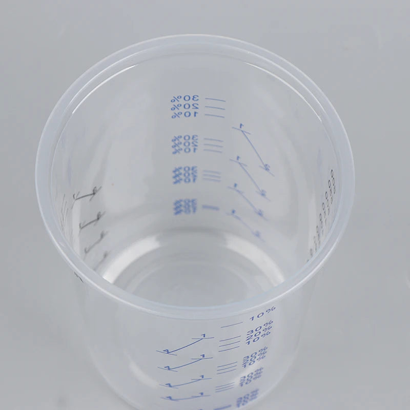 10/50Pcs 600ml Disposable Paint Mixing Calibrated Cup Transparent Graduated Plastic Liquids Measuring Cups