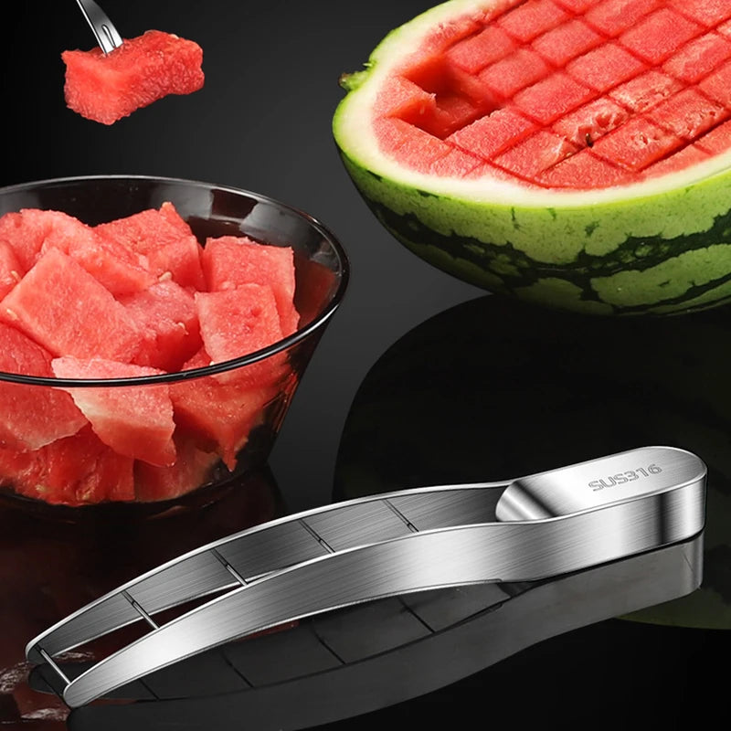 316 Stainless Steel Watermelon Cutter Fruit Divider Slicer Tool for Melon Fruit Vegetable Tools