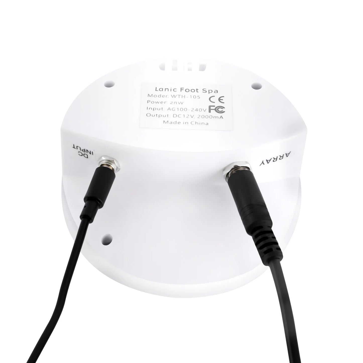 Ionic Foot Bath Detox Machine - Portable Foot Spa with 30-Minute Timer for Home Use - White
