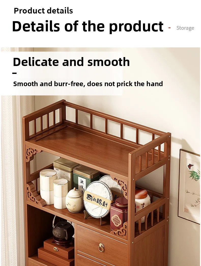 Multifunctional Furniture with Drawers & Shelves, Kitchen Cupboard, Living Room Storage Organizer, Tea Table Cabinet