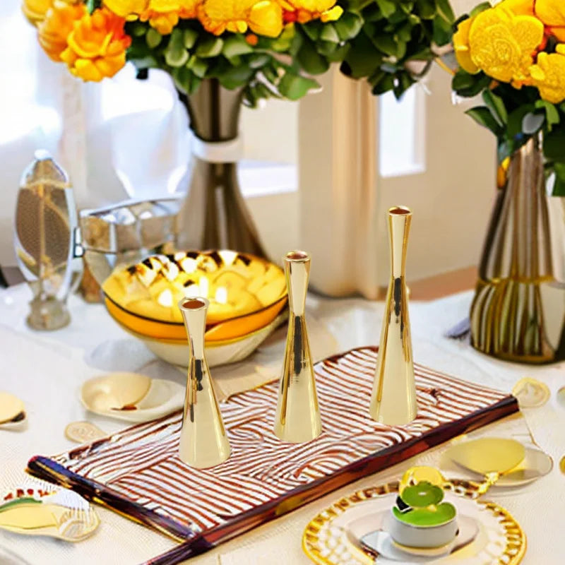 Elegant Metal Candle Holder Stand For Home Centerpiece Decor