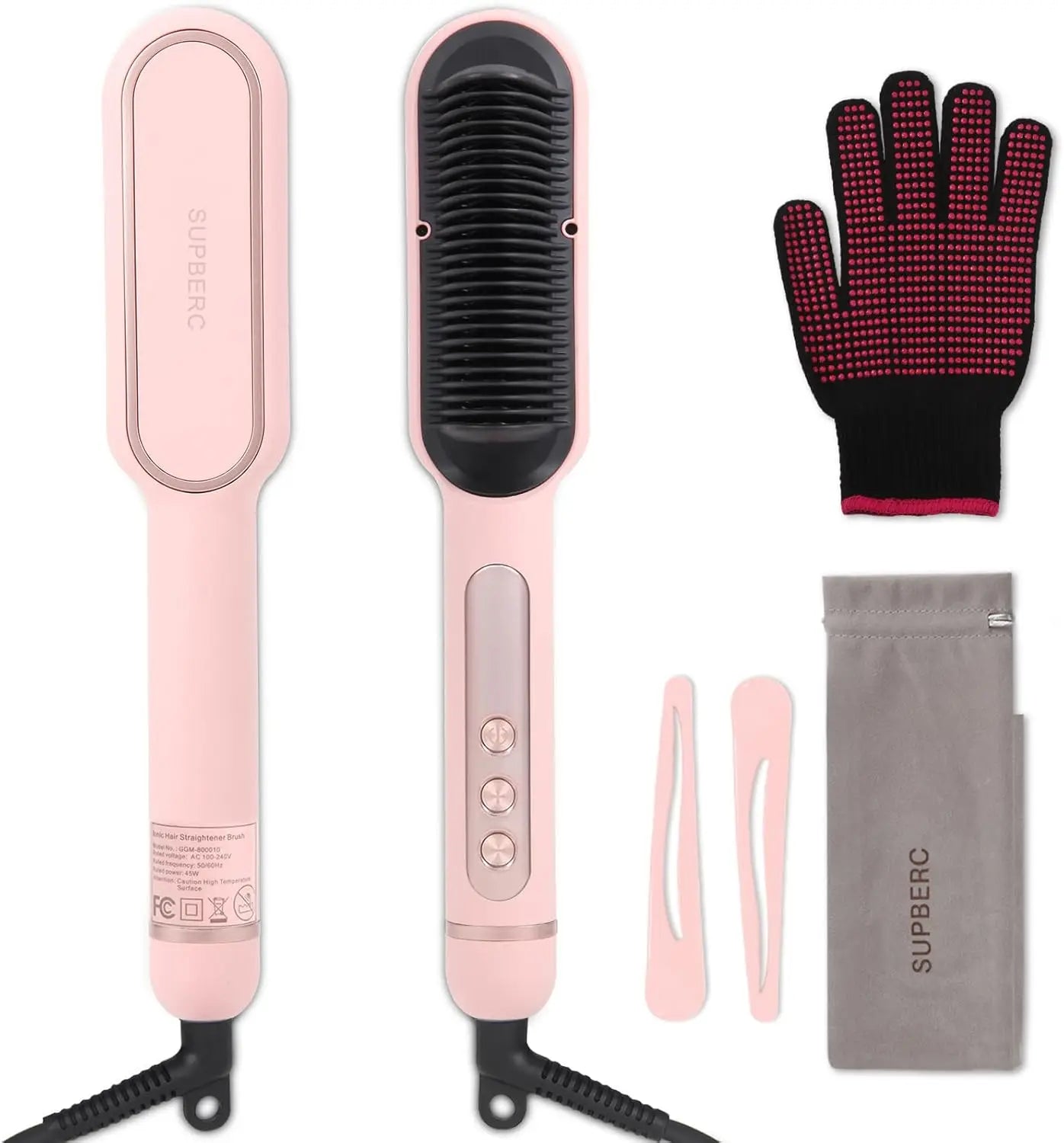 Negative Ionic Hair Straightener Brush Auto Shut Off