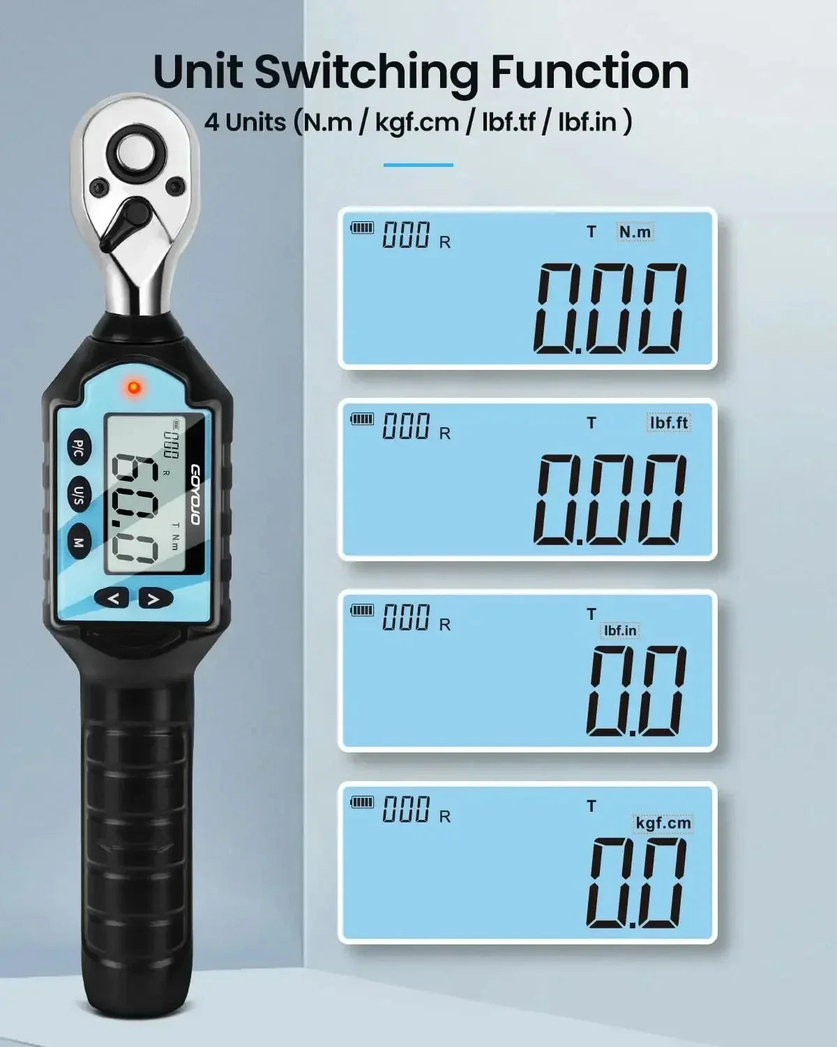 1/4" 3/8" 1/2" MINI Digital Torque Wrench Torque Spanner Hand Tools Bicycle Car Repair Tool Portable Wrench Bidirectional