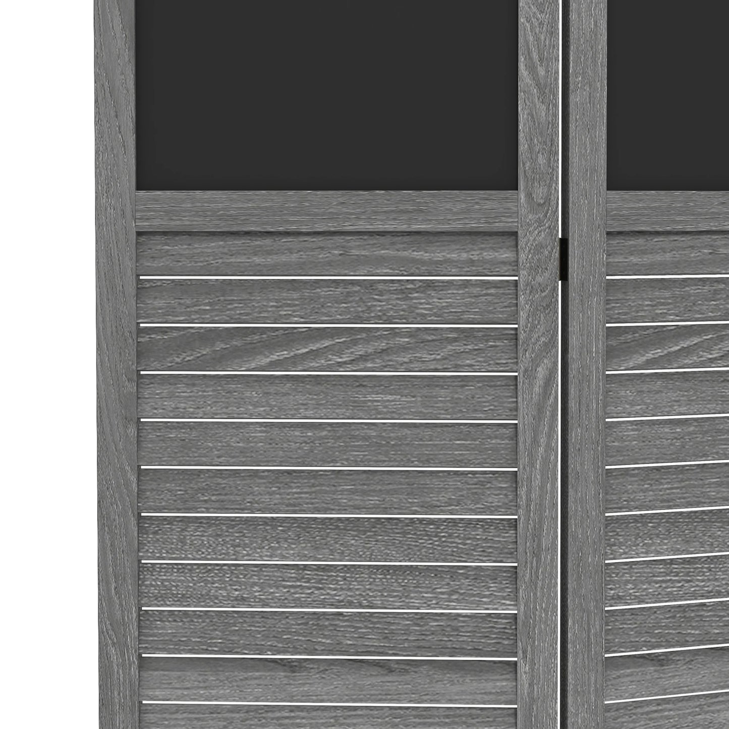 4-Panel Folding Room Partition Divider Wall, Privacy Screen Gray