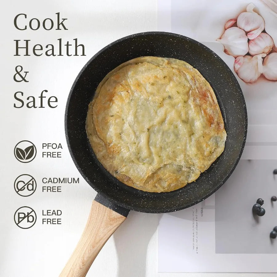 Nonstick Cookware Set With Durable Aluminum Pots And Pans