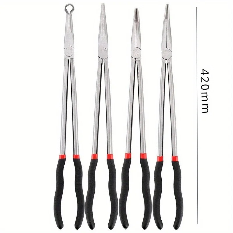 1Set 16inch Multi-purpose Long Nose Pliers Straight Needle Nose Pliers 25 / 45 Degree Curved Without Logo