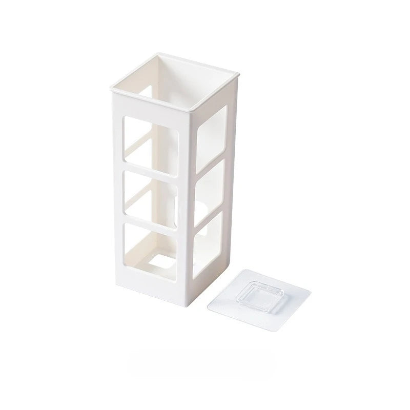 No‑drill Wall Mounted Storage Box, Plastic Organizer for Hair  Tools , Bedroom Bathroom Fridge Washing Machine Side Storage Rack