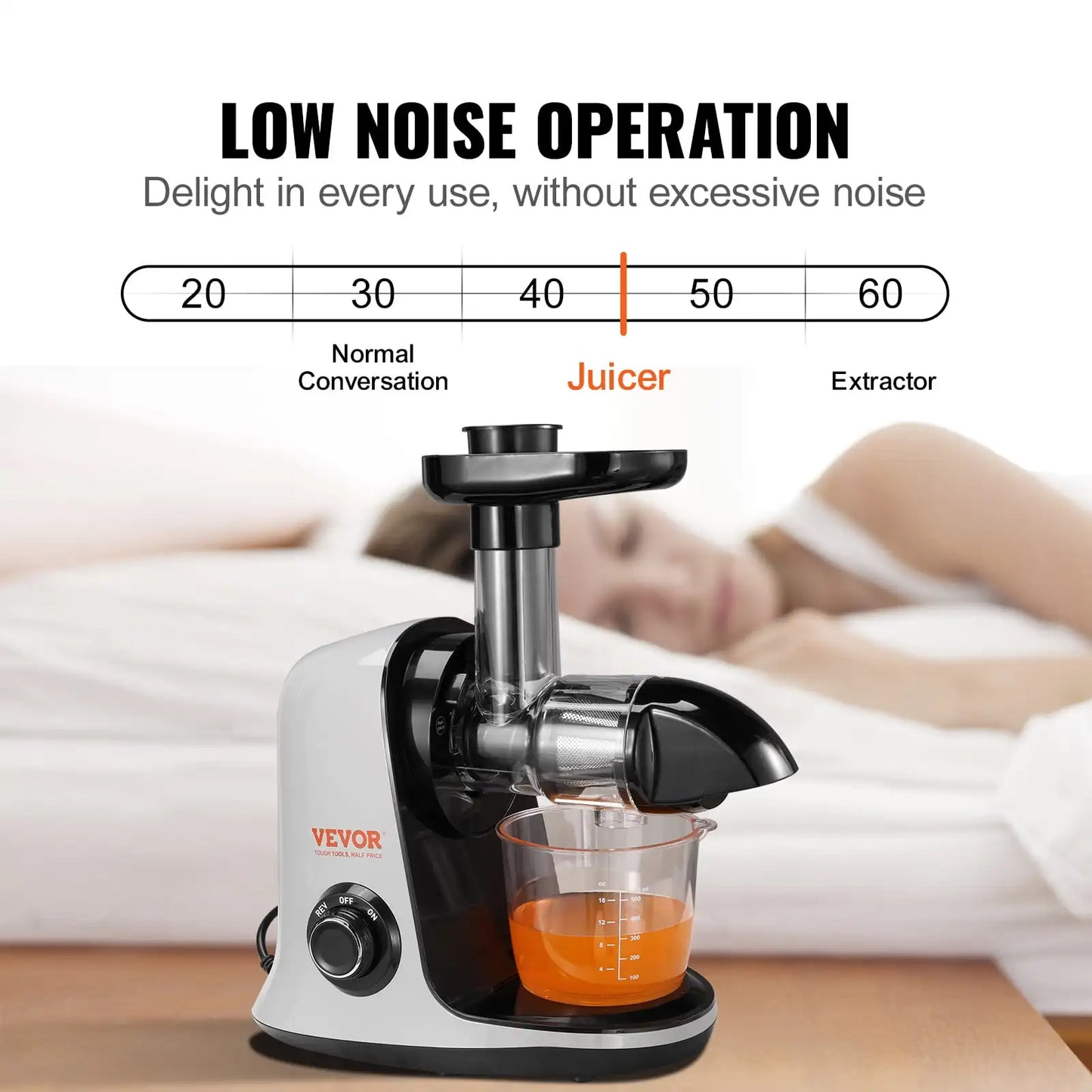 Masticating Juicer Cold Press Juicer Machine with Reverse Function