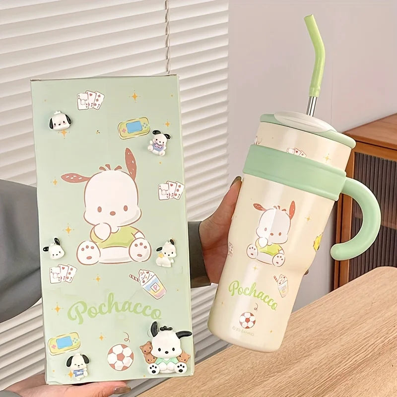 1Pc Hellokitty Thermos Cup, High-Looking Water Cup, 700ml 1200ml, Valentine's Day Gift, Car Cup, Portable Coffee Cup, Large Capacity