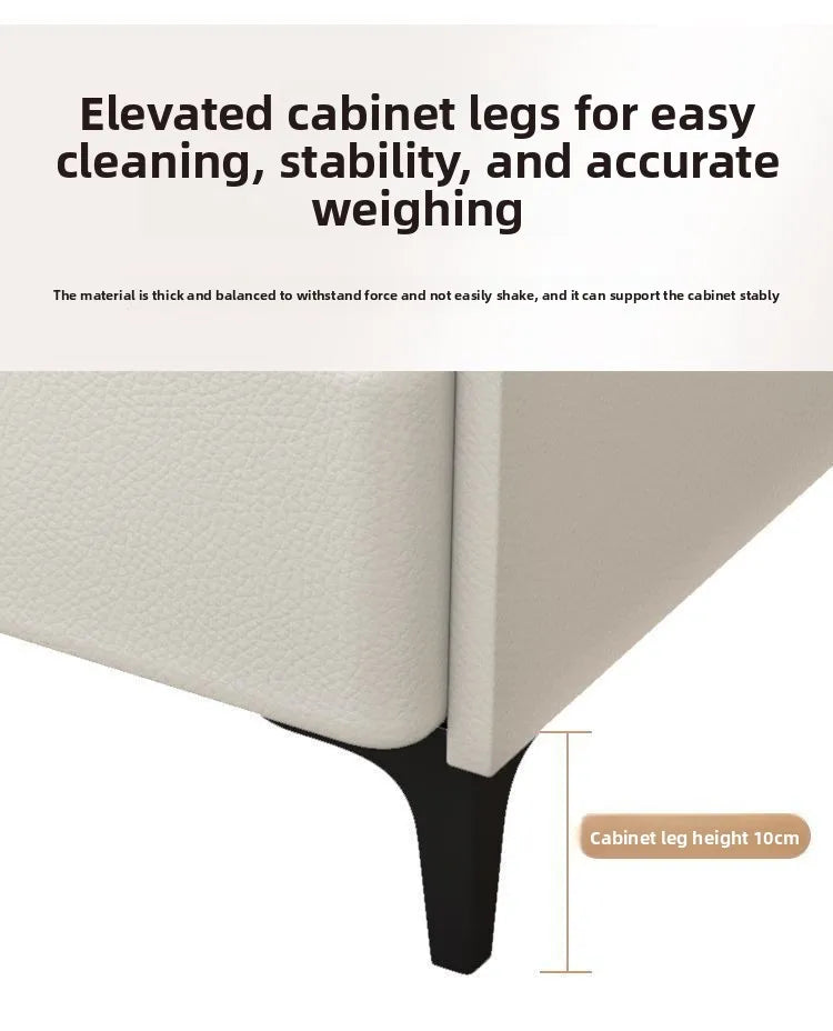 Smart Multifunctional Bedside Table with Wireless ChargerTouch Control 3-Color LEDLightModern Nightstand with Solid Wood