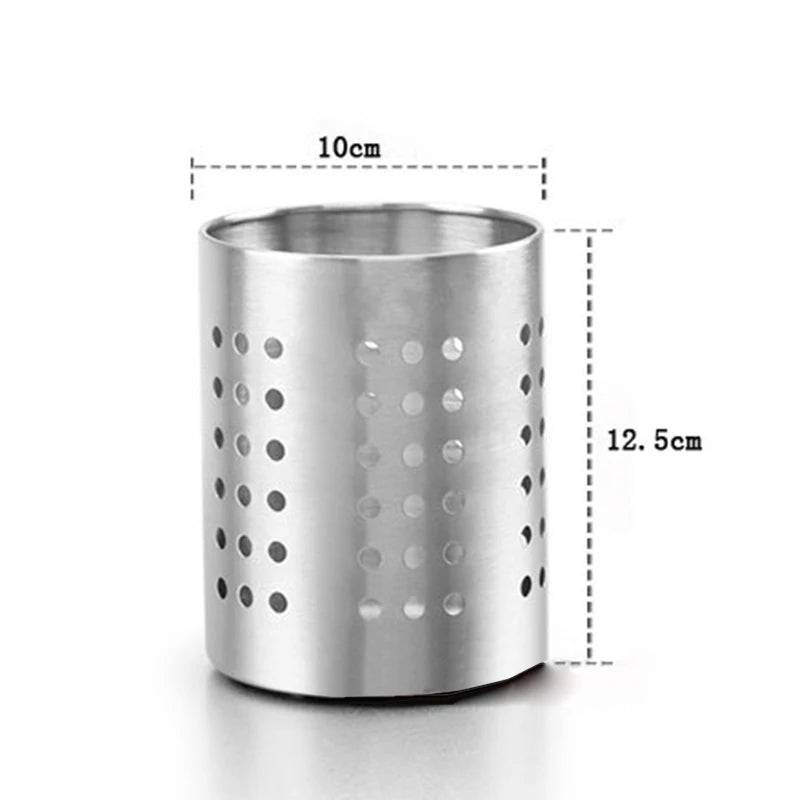 1Pcs Cutlery Holder Organizer Drainer Spoon Fork Chopsticks Storage Basket Rack Anti-rust Stainless Steel Home Kitchen Appliance