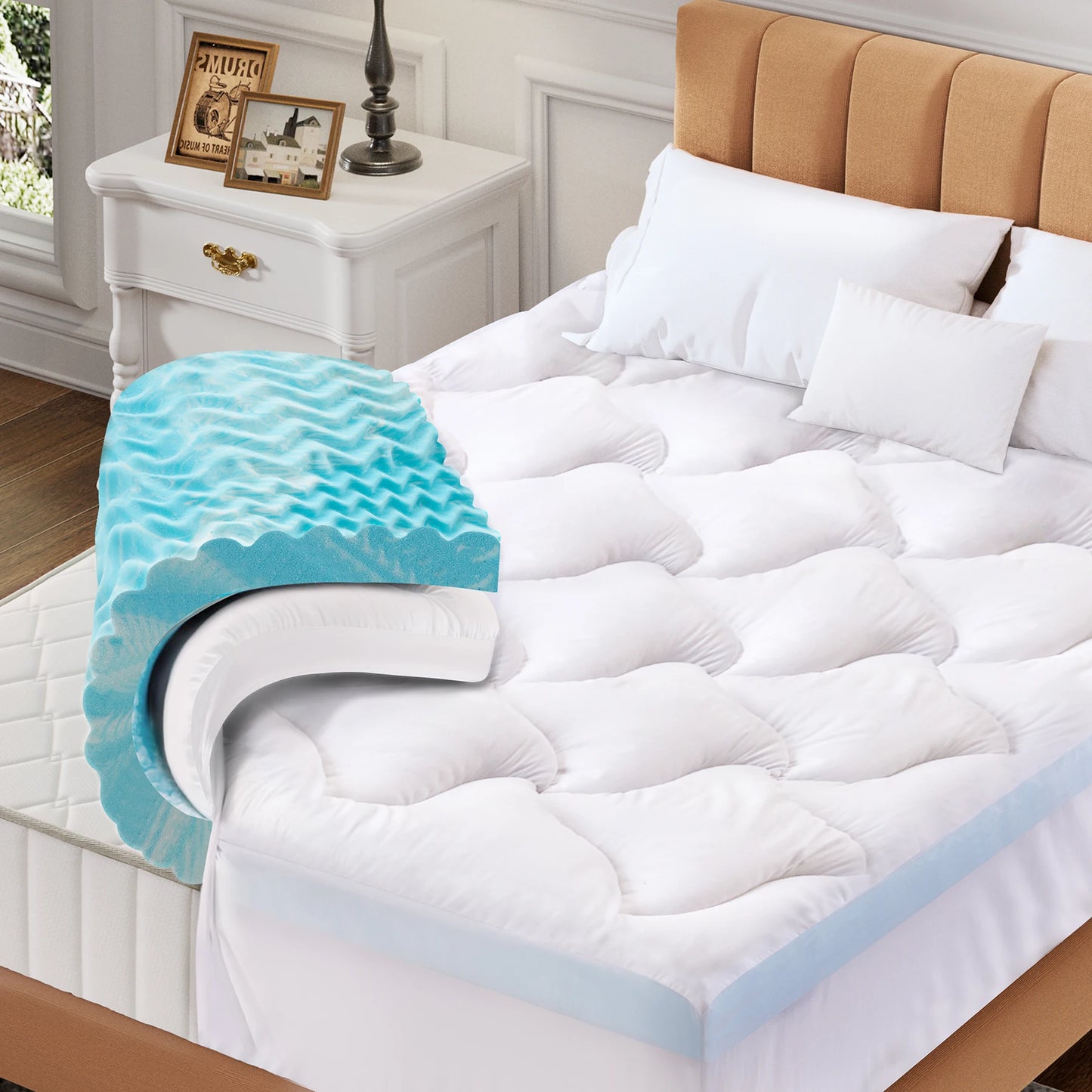 Hcore Dual Sided Gel Memory Foam Mattress Removable Cover