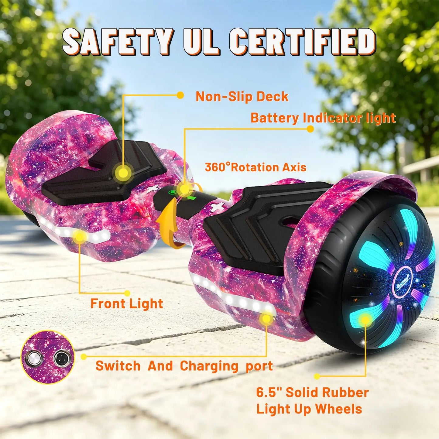 All Terrain Self Balancing Hoverboard With Bluetooth Speaker