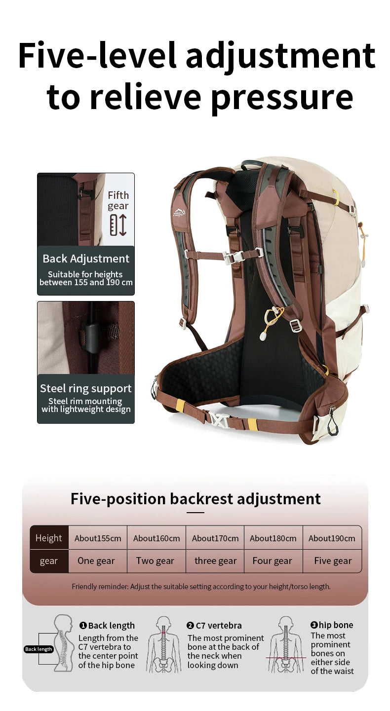 Hiking Backpack, Waterproof Hiking Daypack with Rain Cover, Lightweight Travel Camping Backpack for Men Women