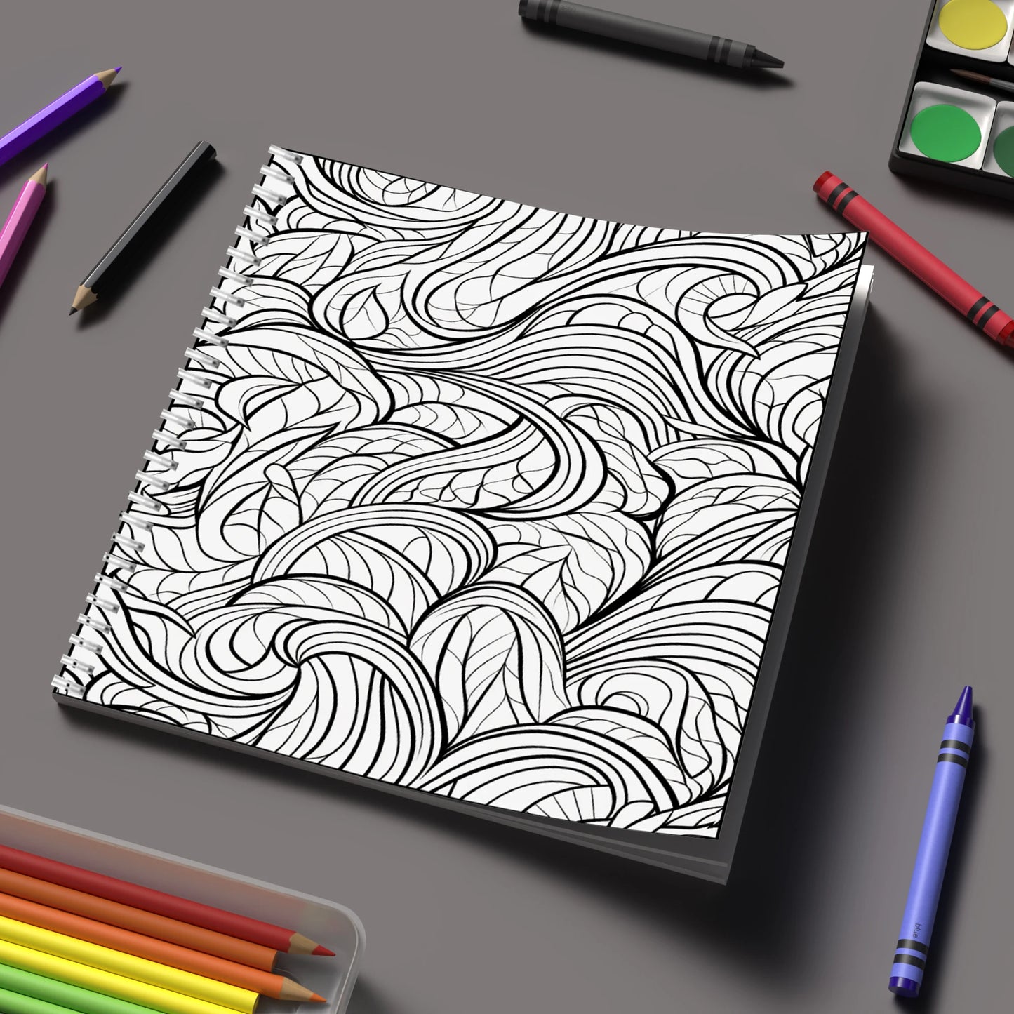 Mindfulness Pattern Coloring Book for Adults, Stress Relief Drawing Pages, Birthday Gift & Back to School Art Supplies