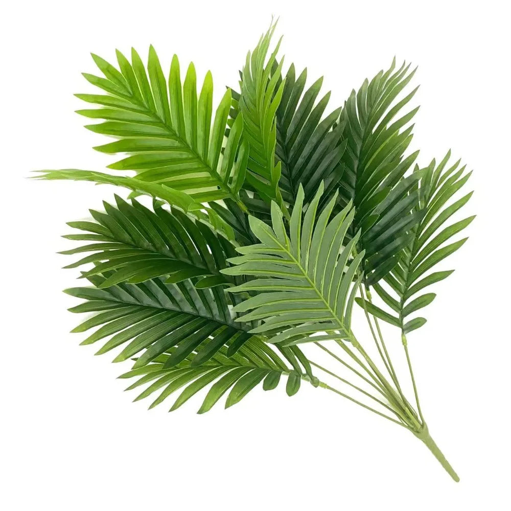 70-120cm Large Artificial Palm Tree Tropical Green Leaves Fake Plants Plastic Monstera Faux Tree Branch for Home Kitchen Decora