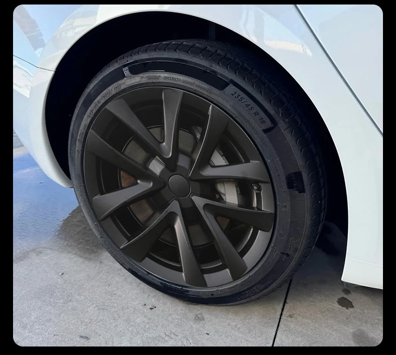 4PCS 18 Inch HubCap for Tesla Model 3 2017-2023 Arachnid Style Automobile Hubcap Replacement Wheels Cover Full Rim Accessorie