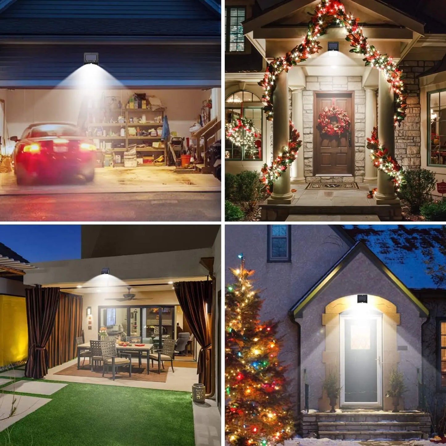 Solar Outdoor Lights - 4 Pack Motion Sensor Safety Lights