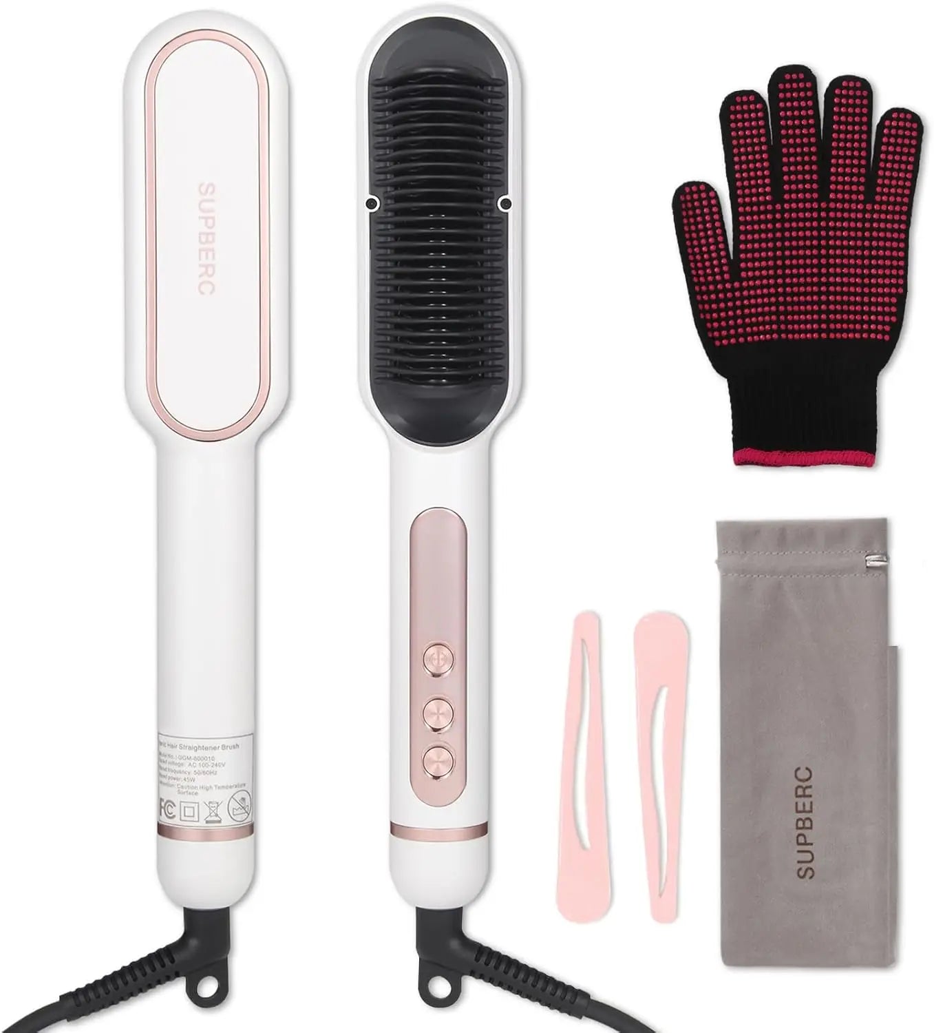 Negative Ionic Hair Straightener Brush Auto Shut Off
