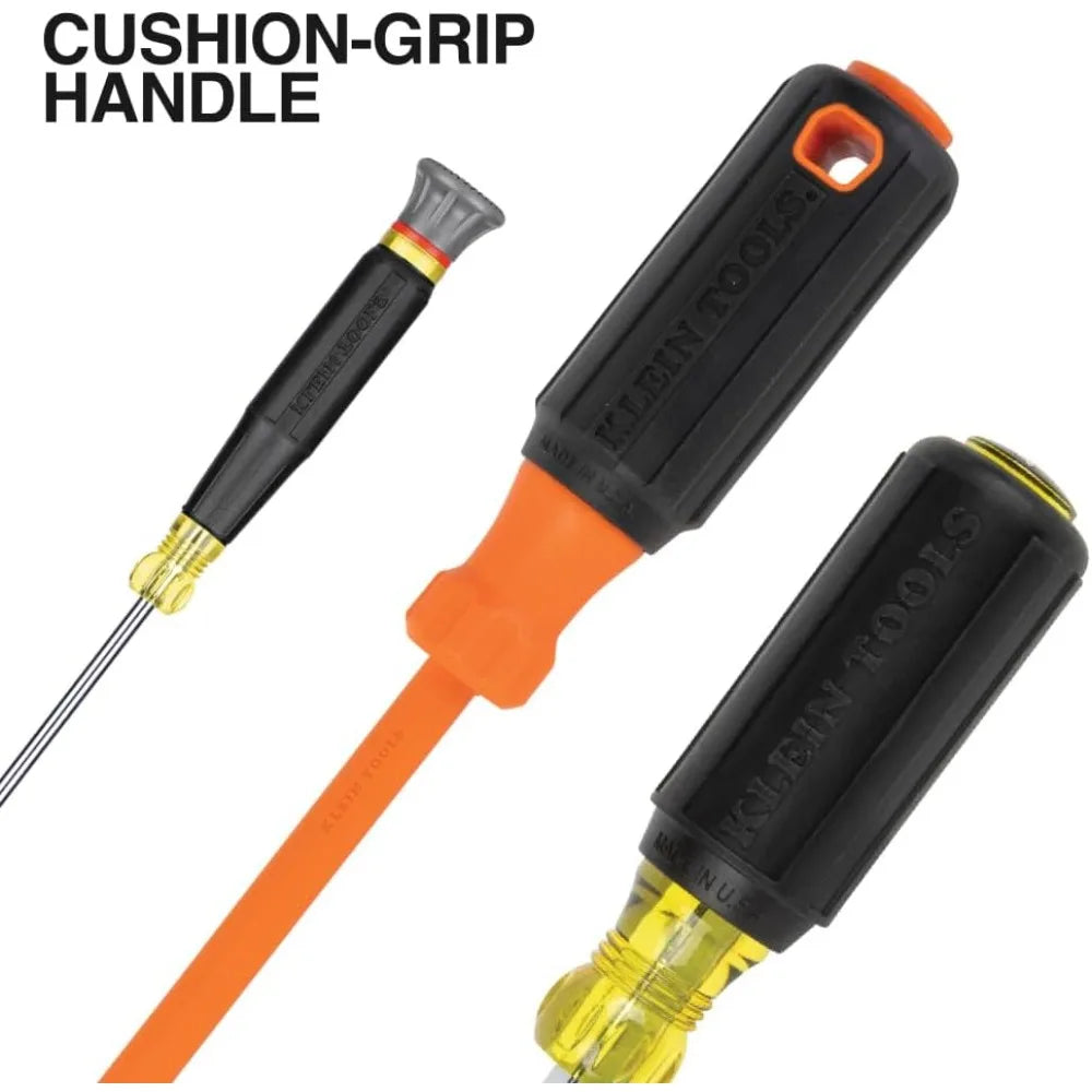 Klein Tools 85850 9-Piece Electrician Tool Set with (3) Phillips, (3) Slotted Drivers, (1) Screw-Holding Driver, (2) Insulated D