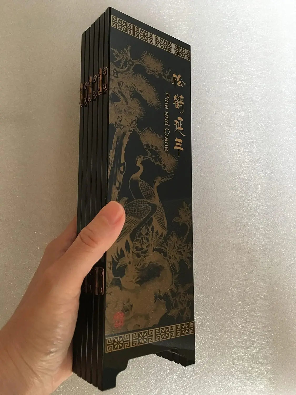 Decorations for The Home, 6 Panel Divider, Mini Folding Screen, Chinese Lacquerware, Mini Desktop Folding Screen, Feng S