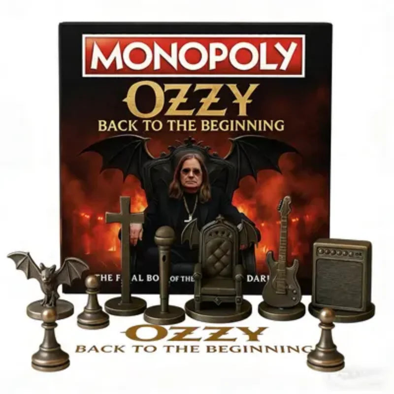 Premium Ozzy Osbourne Themed Monopoly Board Game | Heavy Metal Fan Collectible & Family Fun