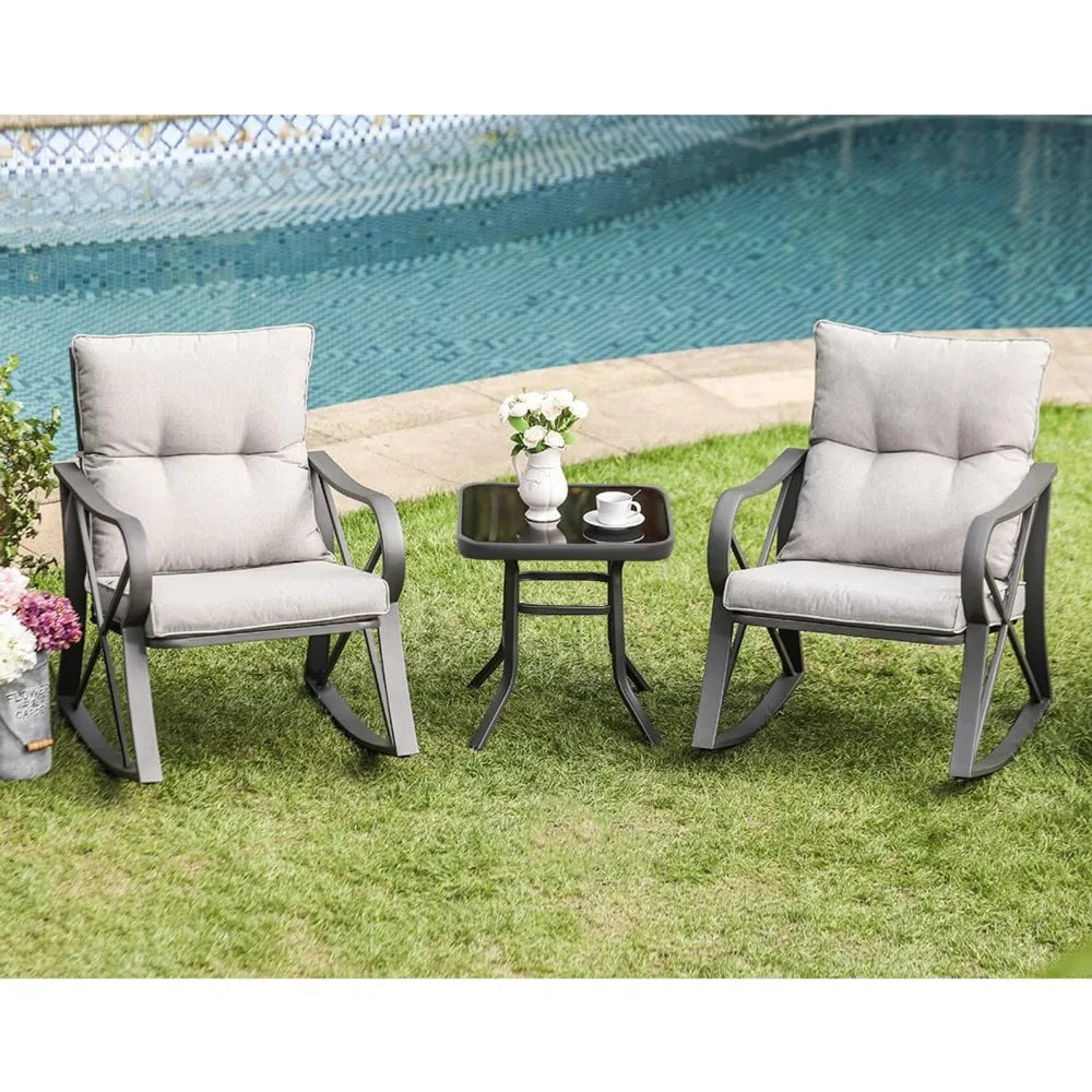 Cozy 3 Piece Bistro Set for Outdoor Relaxation