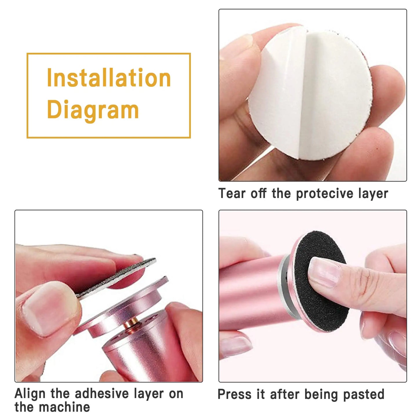 Dermave Electric Foot Callus Remover, Pain-Free Electric Foot File Callus Remover for Feet Professional Adjustable Speed, 360 Ro