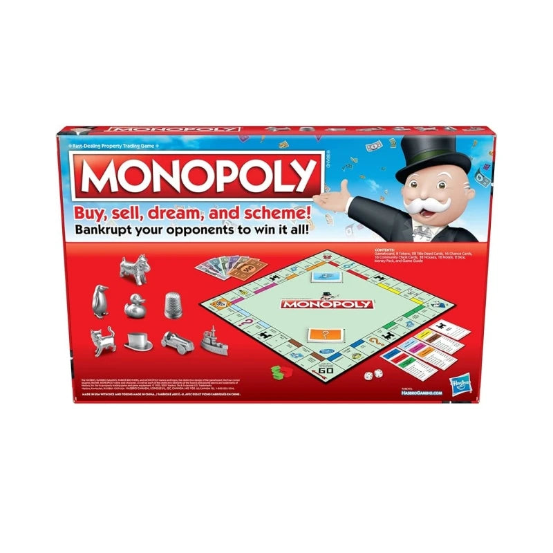 Hasbro Monopoly Classic Real Estate Tycoon Board Game Monopoly Strong Chess Family Party Interactive Puzzle Game