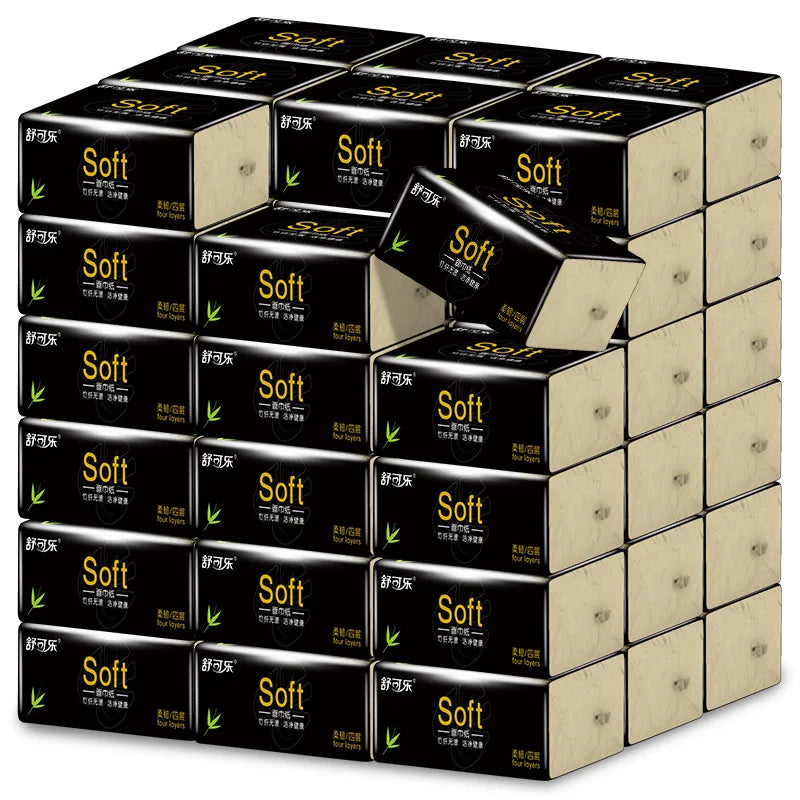 Eco-Friendly Bamboo Pulp Base Paper 10-40 Packs Household Use Colored Napkins Toilet Paper Handmade Facial Tissue Paper