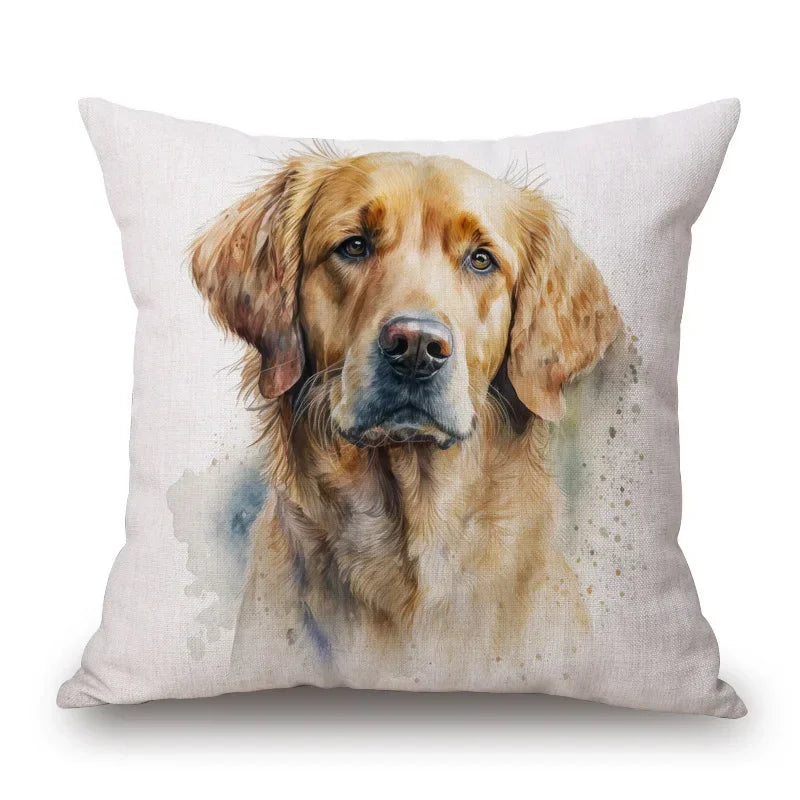 Dog Breed Collage Poster Art Cushion Cover Pillow Case