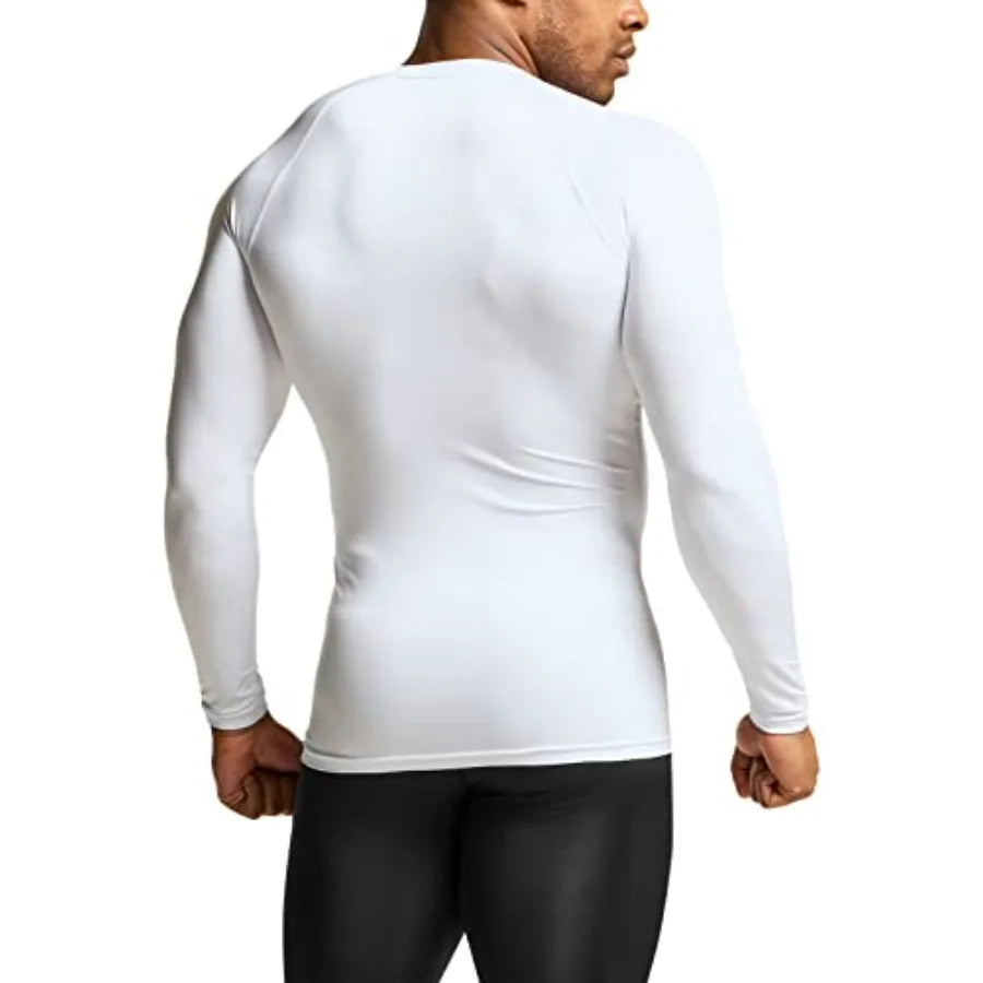TSLA Men's UPF 50+ Compression Shirts Cool Dry Long Sleeve Athletic Tops Sports Baselayer Workout Shirt
