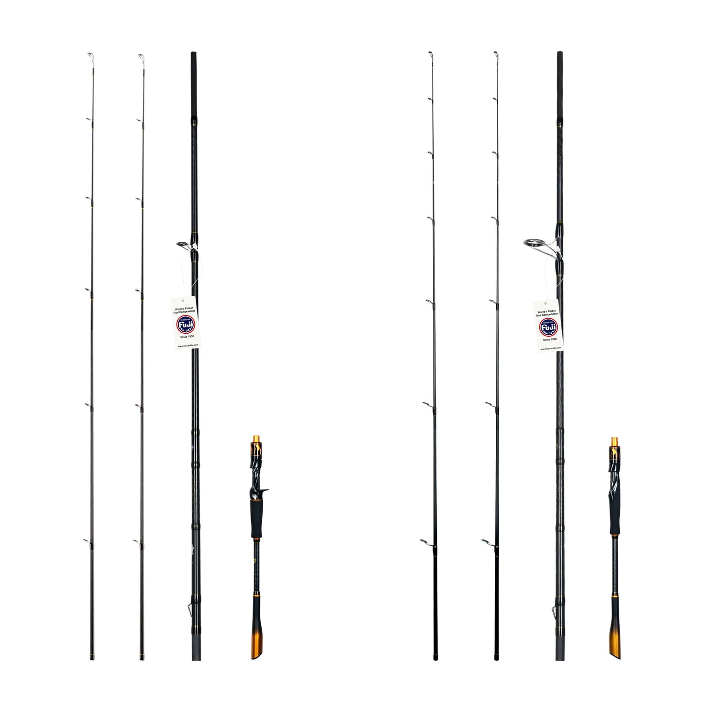 BIUTIFU Spinning Casting 2Tips Fishing Rods 1.8m 1.98m 2.1m 2.25m 2.4m 2.55m 2.7m Fuji Guide 2 Sections T1000 Carbon Baitcasting 7-80g Lure Bass Pike Fast Surf Pole