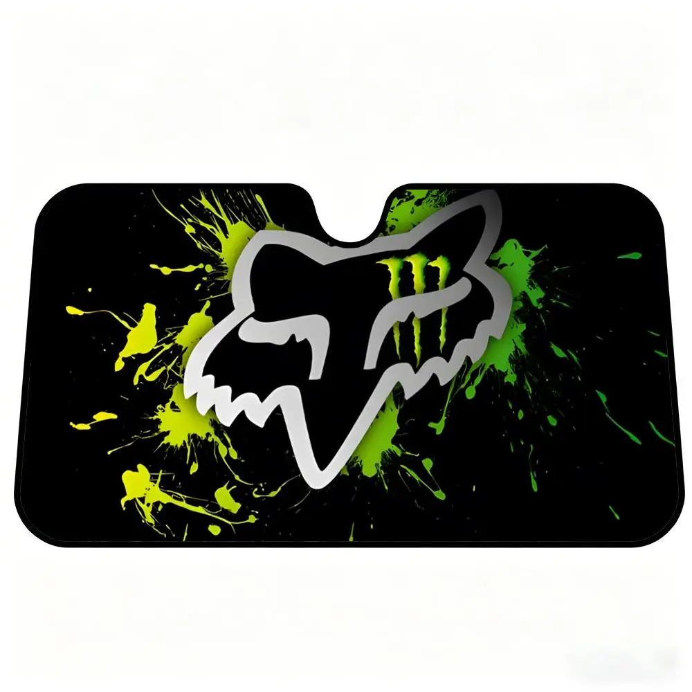 Sun Visor Car Windshield Sunshade  Foldable Automotive  Protection Sun Block Cover spoof FOX Racing