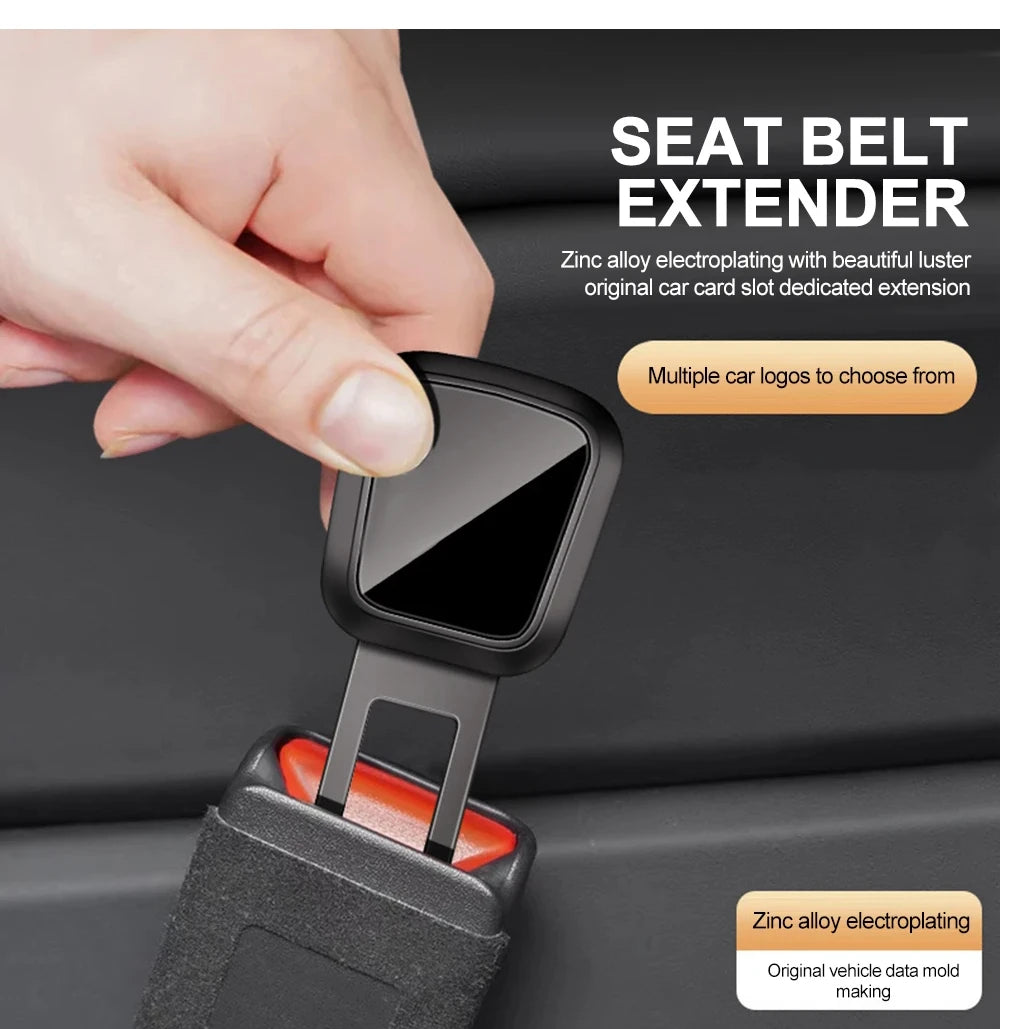 2 PCS Car Seat Belt Clip Extender Safety Seatbelt Lock Buckle Plug Just plug and play Insert Socket Extender Safety Buckle