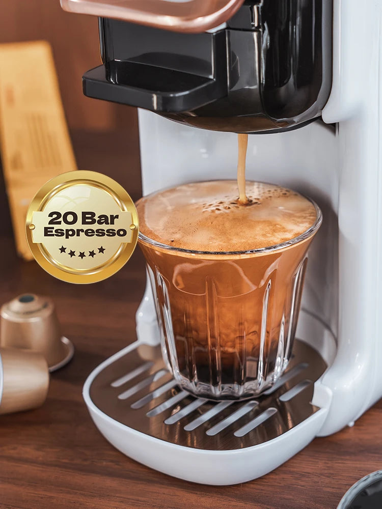 HiBREW Multiple Capsule Coffee Machine Hot Cold Dolce Gusto Nespresso ESE Pod Ground Coffee 20 Bar 5 in 1