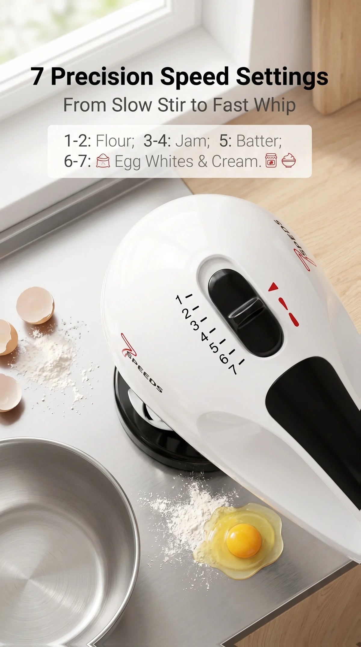 Electric Egg Beater, Cream Mixer, Household Egg Beater, Cross-Border Mixer