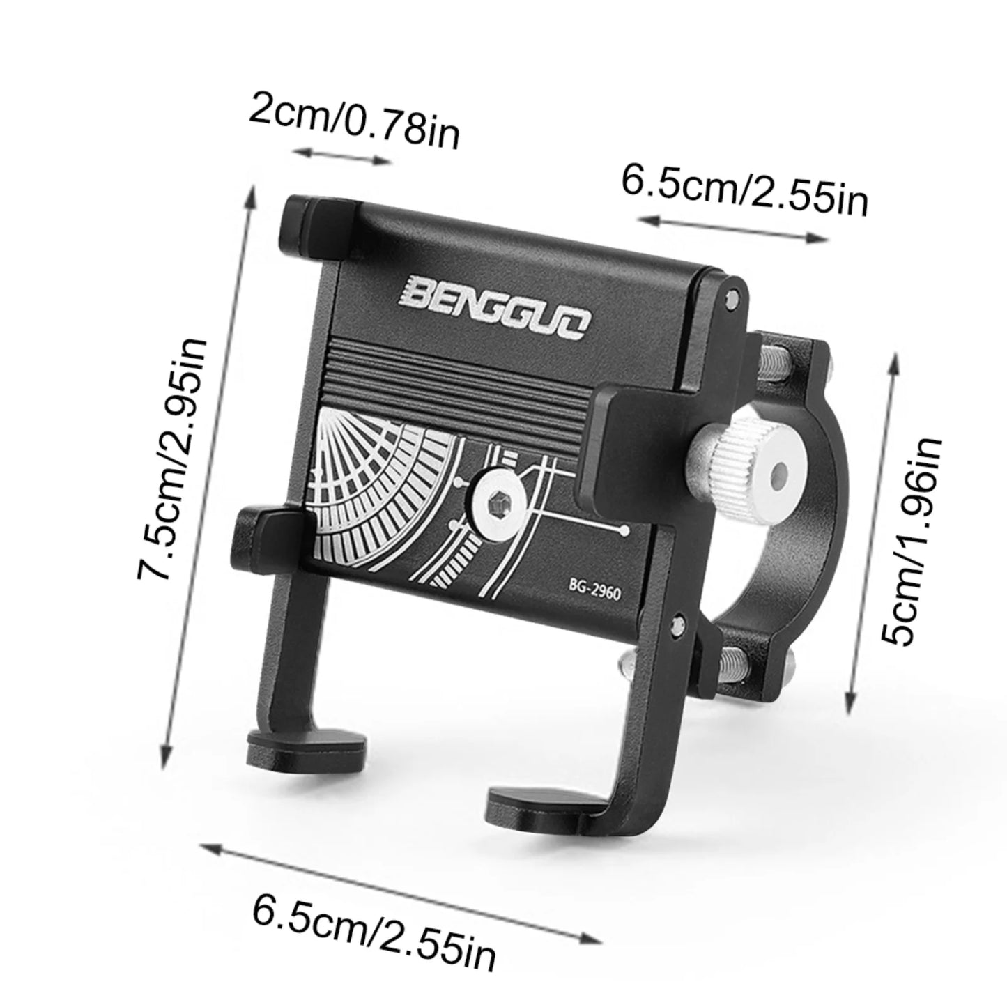 Bicycle Phone Reliable Mount Aluminium Alloy MTB Phone Mount Stand Adjustable Bike Phone Nonslip Holder Fixed Navigation Bracket