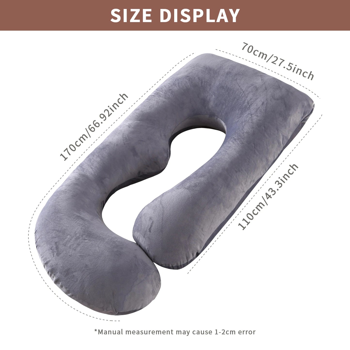 G Shaped Maternity Pillow With Removable Cover For Comfort
