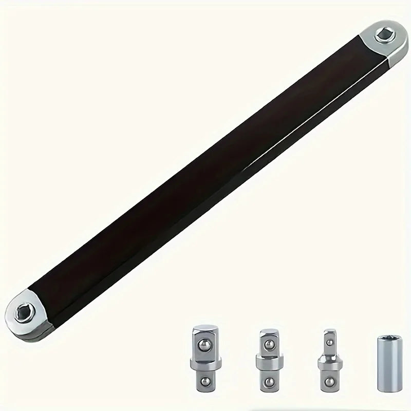 Impact Resistant Extension Wrench Set With Interchangeable Ratchet Adapters