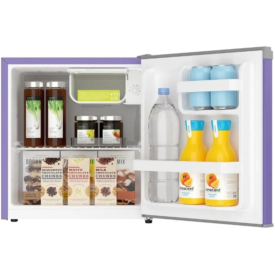 EFR115-PURPLE 1.6 Cu Ft Compact Fridge for Office Dorm Room Mancave or RV Purple Interior with Durable PURPLE Finish and Energy