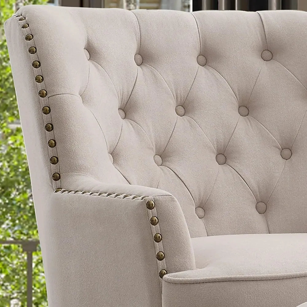 Height Adjustable Ergonomic Tufted Office Chair With Button Tufting