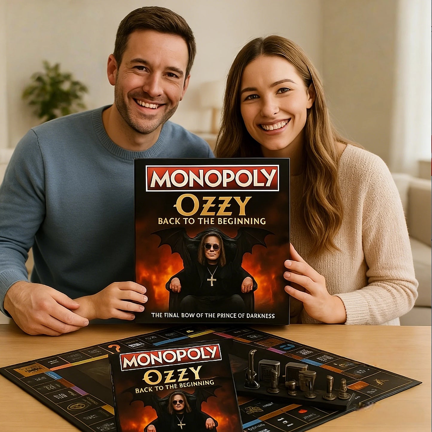 Premium Ozzy Osbourne Themed Monopoly Board Game | Heavy Metal Fan Collectible & Family Fun