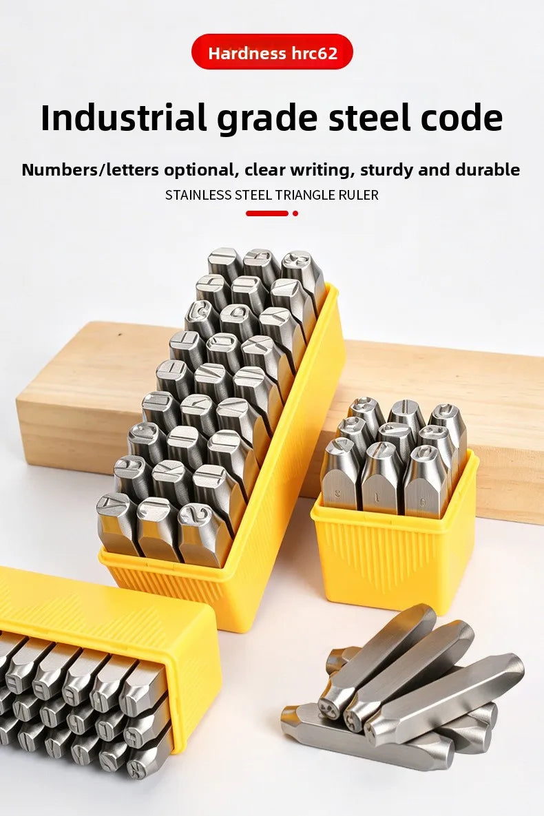 Factory Direct Letter Steel Stamp Set Hardened Industrial Number & Letter Punch Dies