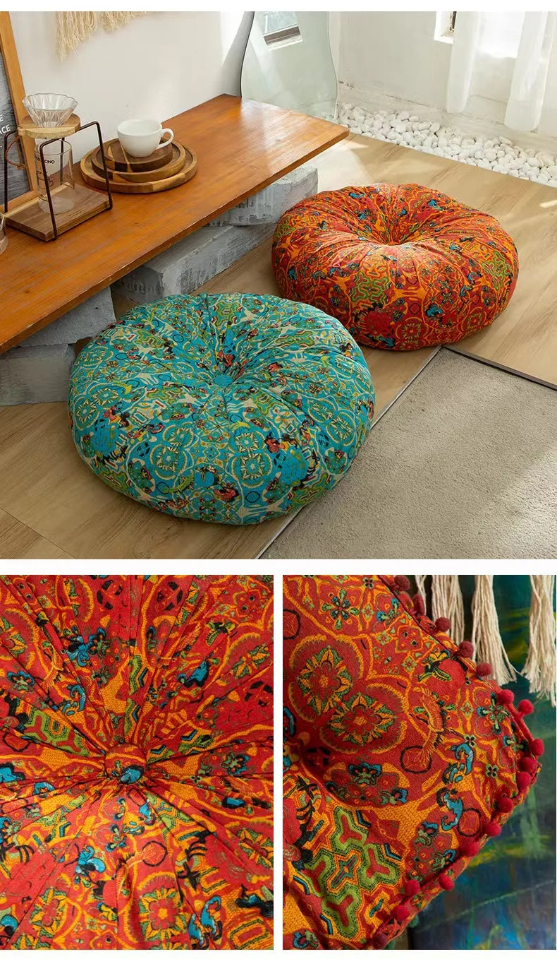 1 PC Bohemian Round futon floor cushion, household chair, sofa, chair cushion, bedroom buttocks cushion, office seat cushion