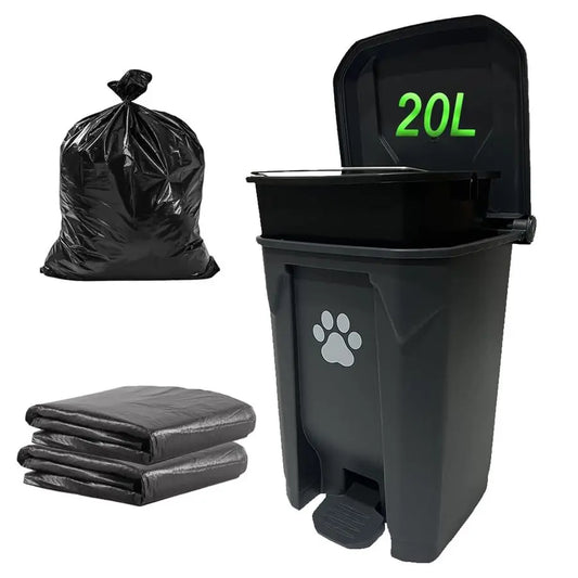 Outdoor Dog Poop Trash Can With Odorless Shield Lid