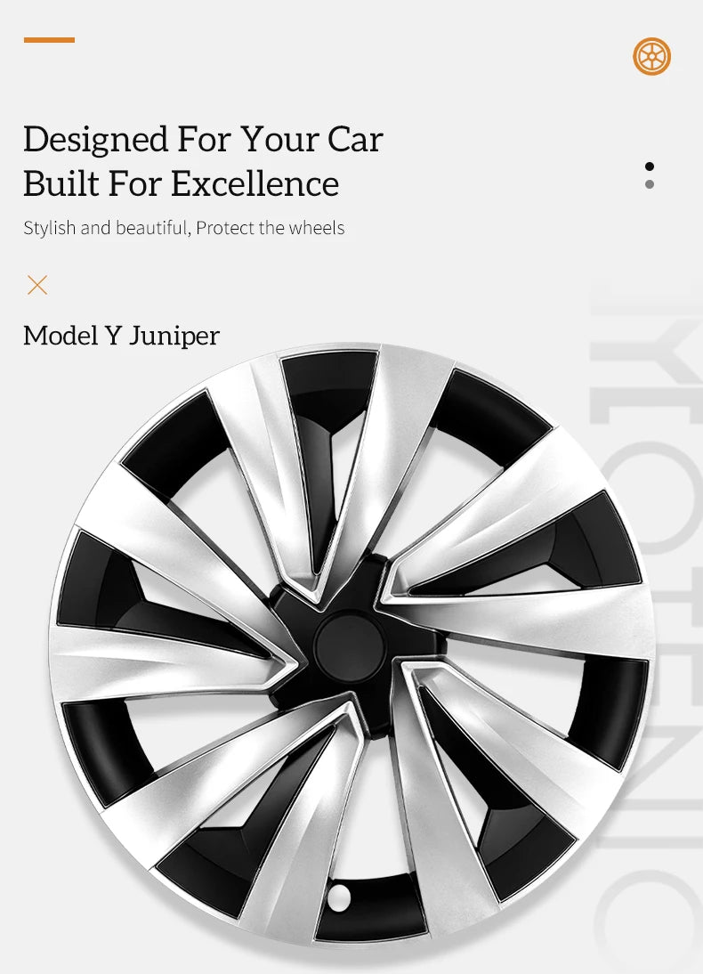 4PCS Wheel Cover for Tesla Model Y Juniper 2025-2026 19 Inch Car Replacement Wheel Cover Automobile Hub Cap Full Rim Car